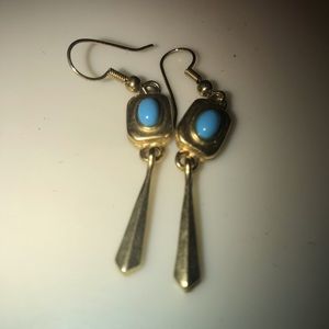 Gold/ turquoise earrings